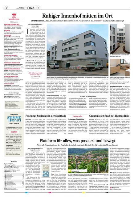 Der Mittwoch steht normalerweise für meine.stimme-Texte zum Ort, der in der Woche im Fokus steht. So auch zu Gundelsheim am Mittwoch, 5. Februar.