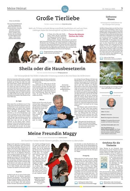 Diese schöne Meine Heimat-Seite bot ganz viel Tierliebe und Tipps für außergewöhnliche Fotografien.