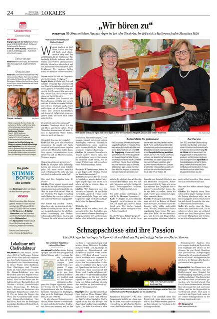 Zwei Poweruser des Bürgerportals meine.stimme kommen aus Böckingen: Egon Groß und Andreas Boy. Das steht im Text über die Aktivitäten der Böckinger Heimatreporter.