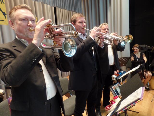 Trompeten Fanfaren mit Anton Jillich, Klaus Huber und Wolfgang Fischer (v.l.n.r.)