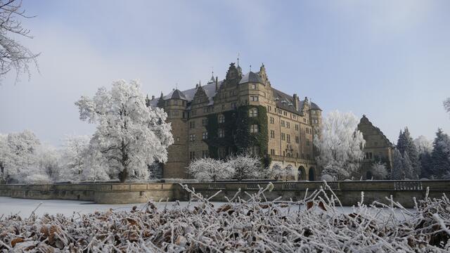 Neuensteiner Schloß an einem frostigen Januartag