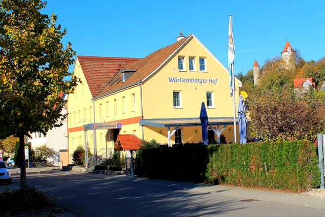 Hotel mit Blick auf die Burg