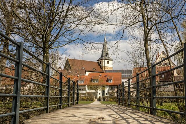 Kleine Brücke über die Brettach bei der Brettacher Mühle