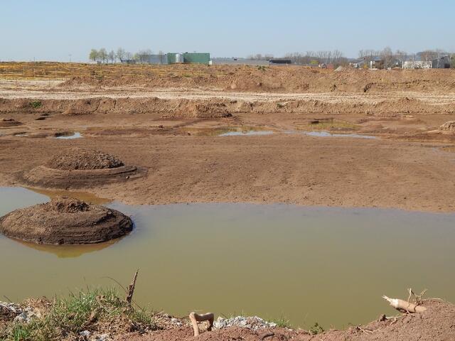 Toller Blick über das Baufeld zur WG