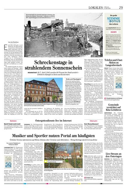 Claudia Künzel hat den schönen Blick von der Mühlweise zur Brettacher Kirche fotografiert. Ihr Foto illustriert den Text über die Aktivitäten der Vereine in Langenbrettach.
