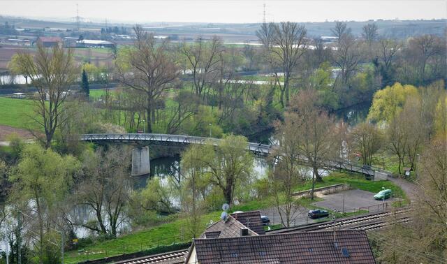 Fahrrad- und Fußgängerbrücke über den Neckar, Horkheim-Klingenberg