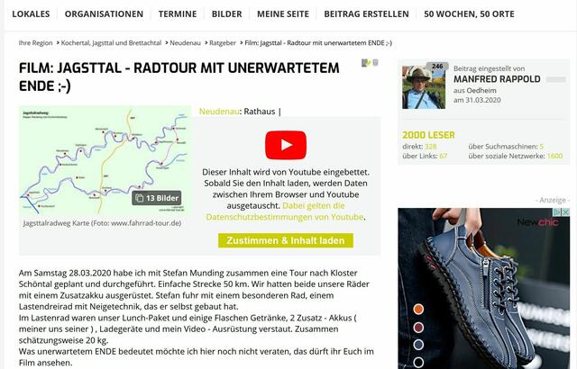 Artikel Teil 1 der Tour