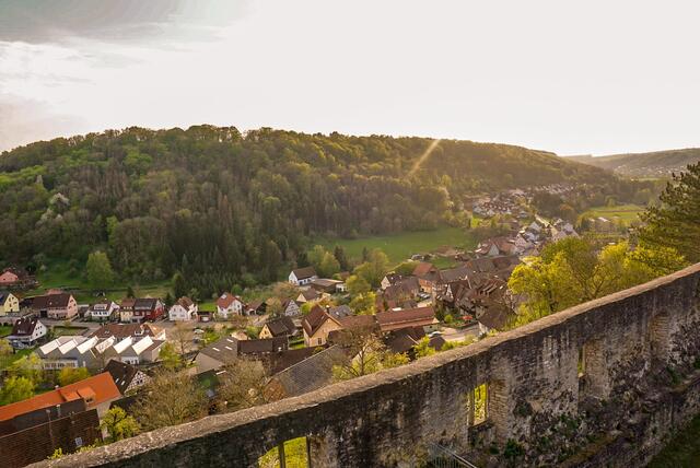 Blick auf Forchtenberg von der Ruine