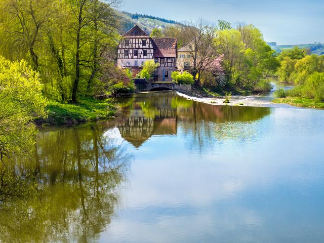 Alte Mühle am Wehr in Forchtenberg