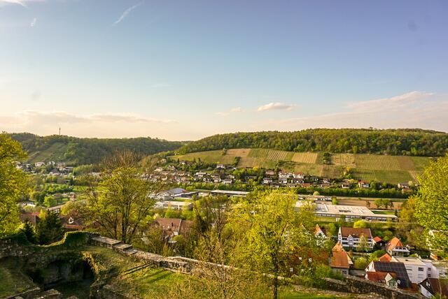Ausblick auf Forchtenberg von der Ruine