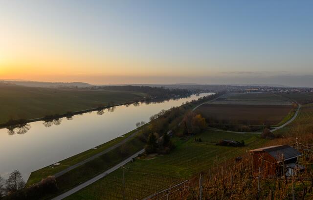 Lauffen am Neckar bei Sonnenuntergang