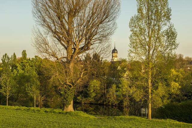 Kirchturm der Katholischen Martinuskirche Sontheim am Neckar