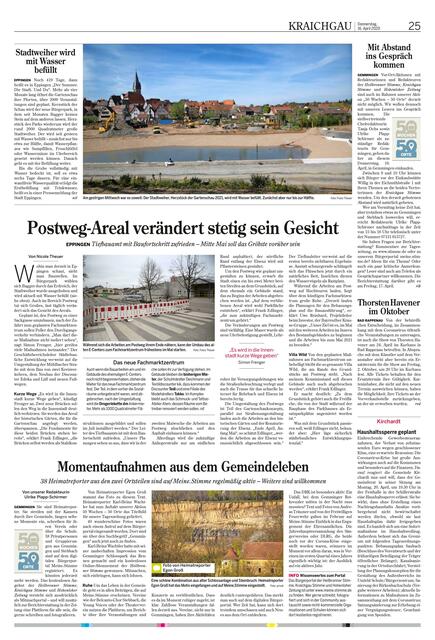 Am Donnerstag 16. April, ist der Artikel über die Aktivitäten der Gemminger Heimatreporter erschienen, bebildert mit einem Foto von Egon Groß.