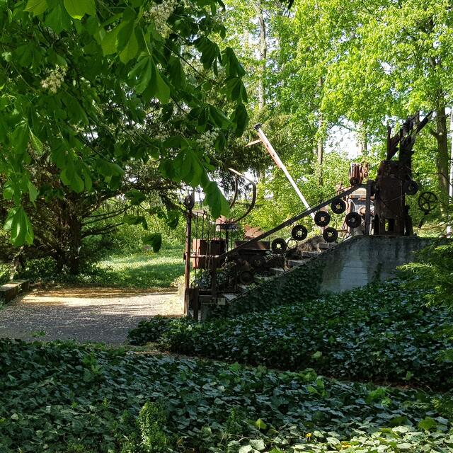Kunstobjekt an der Treppe