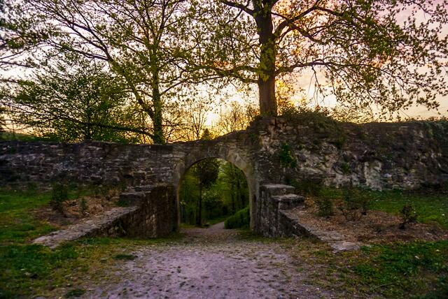 Eingang zur Ruine Forchtenberg