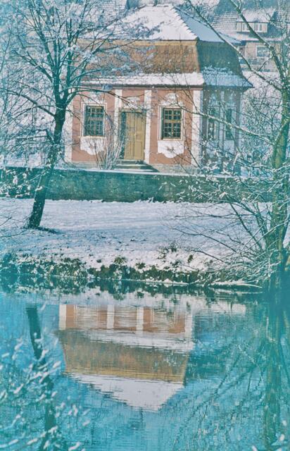Teehaus im 1. Winter nach der Renovierung