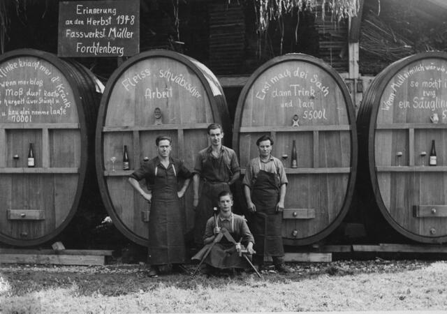 Fasswerkstatt Müller Forchtenberg 1948