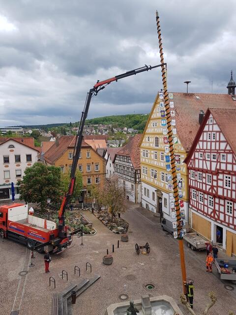 Der Kran war dieses Jahr eine große Hilfe