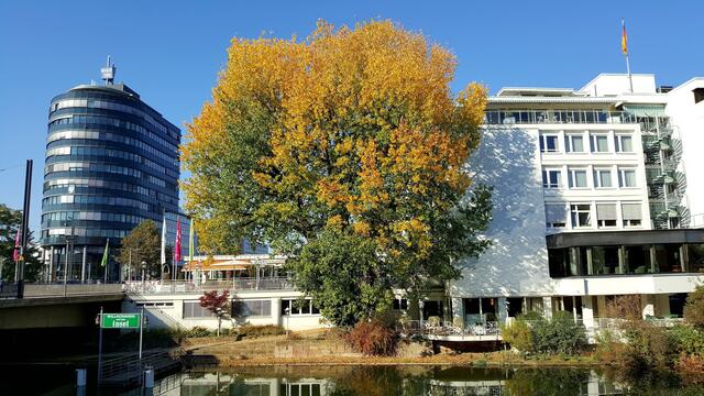 Neckarturm und Insel im Okt. 2018
