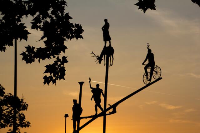 Sonnenuntergang am Hölderlinkreisel