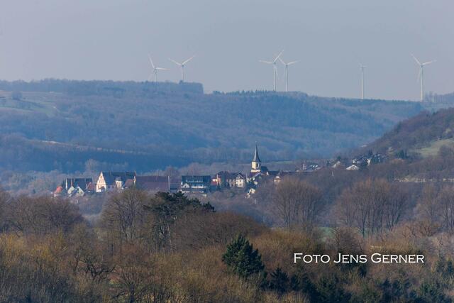 Gommersdorf- Blick aus den Weinbergen in Klepsau