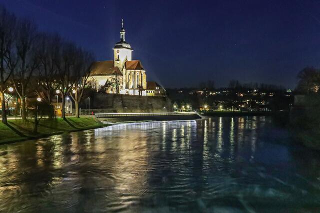 Regiswindiskirche zur Blauen Stunde