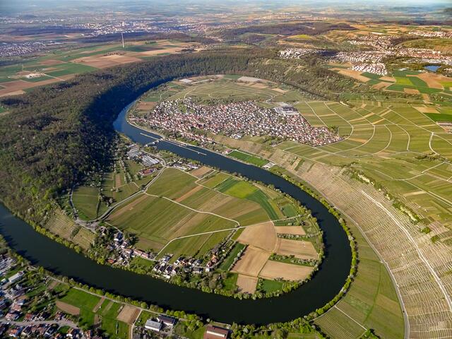 Neckarschleife bei Mundelsheim