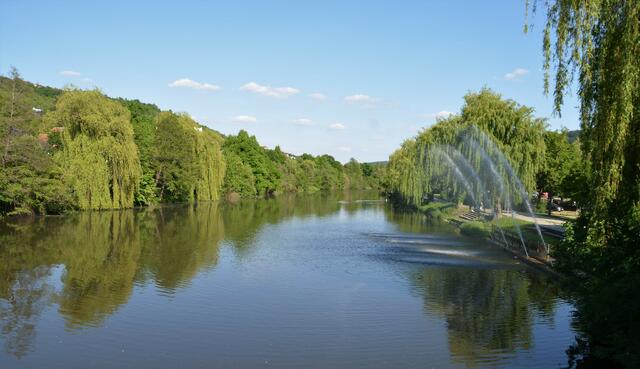 Blick von der Kocherbrücke nach Osten