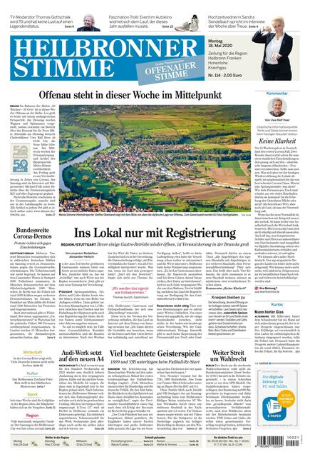 Ebenfalls in KW 21 steht in der Heilbronner Stimme und Kraichgau Stimme Offenau im Fokus. Dazu hat das Foto von Steffen Obenland beim Gewinnspiel zu Offenau gewonnen.