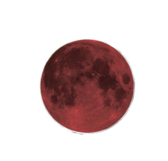 Gleicher Mond wie im Bild 6, nur mit Rotfilter