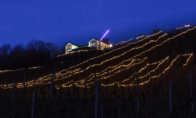 Lichtermeer am Wartberg ( 2015 eine Benefizaktion für traumatisierte Frauen und Kinder aus Kriegsgebieten)