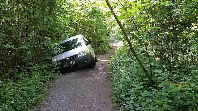 Parkplatz? Da war wohl jemand ganz faul.