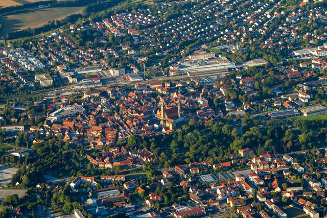 Öhringen Zentrum von oben
