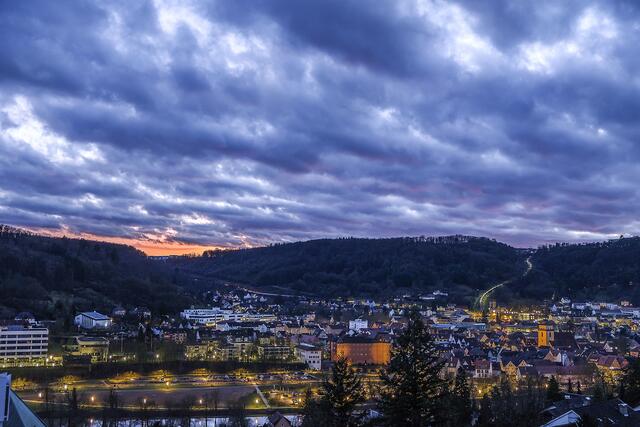 Künzelsau zur Blauen Stunde...