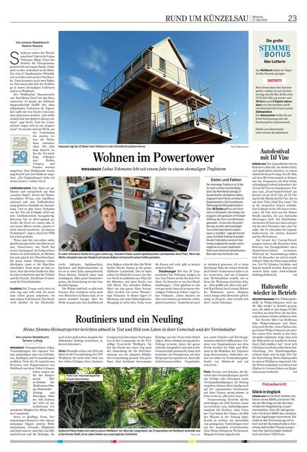 Frank Herrmann hat auch die wilde Seite Weißbachs fotografiert. Dieses Foto ziert den Text über die Aktivitäten der 30 Weißbacher Vereine und Privatpersonen.