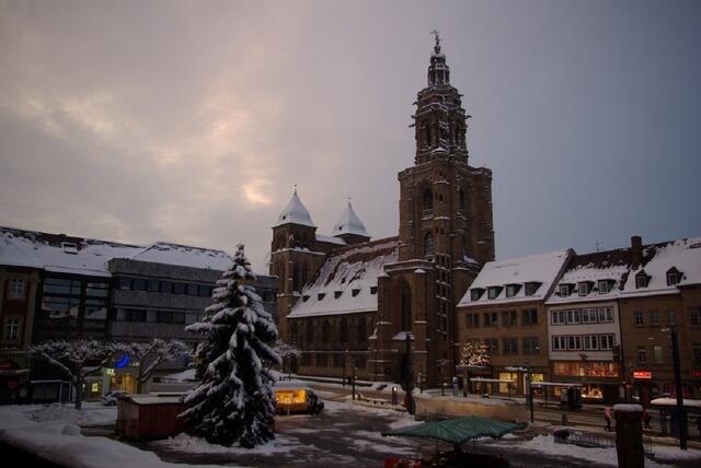 Marktplatz im Schnee