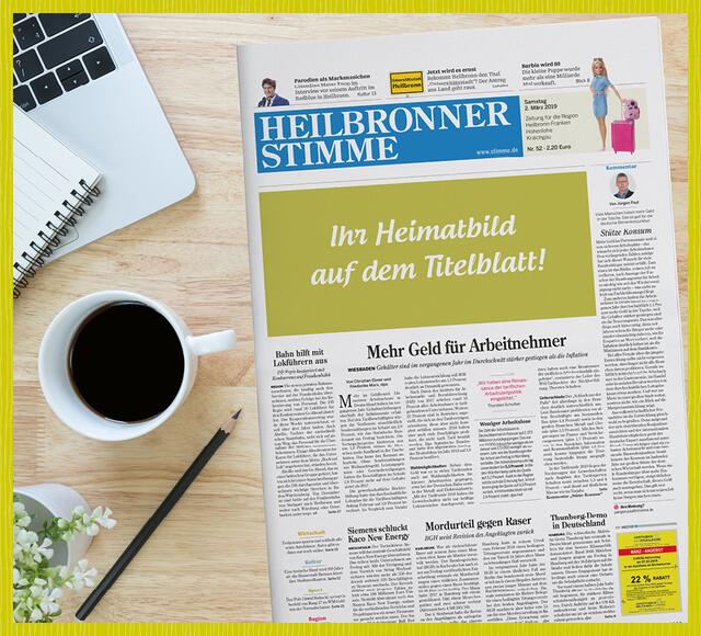 Am 20. Juli könnte Ihr Foto von Siegelsbach auf dem Frühstückstisch der Leser/innen der Heilbronner Stimme, Hohenloher Zeitung und Kraichgau Stimme zu finden sein.