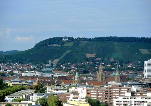 Heilbronn vom Ballon aus