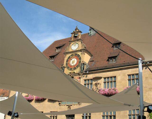 Rathaus HN "Verhüllt" während Weindorf 2016