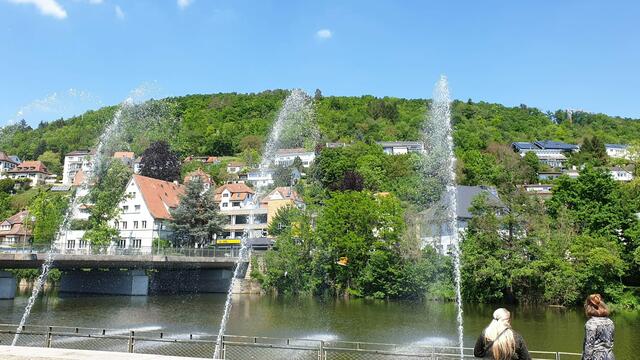 Wasserspiele am Kocherufer
