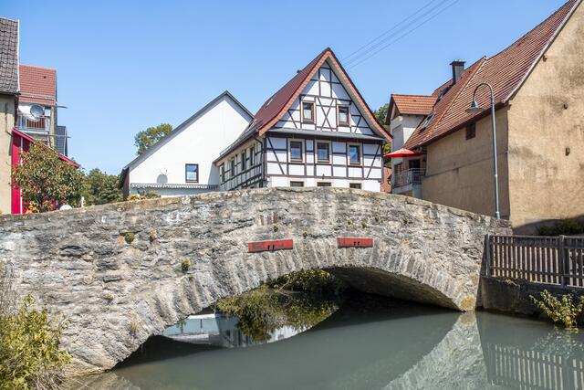 Widdern Fachwerkhaus an der Kessach