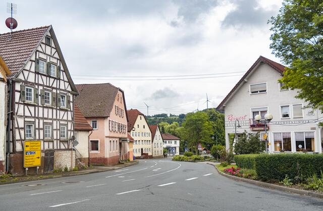 Widdern Hauptstraße Cafe Reinert & Fachwerkhäuser