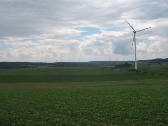 Im Hintergrund die "Wind-Strom-Kollegen" vom Harthäuser Wald.