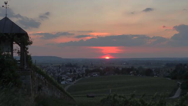 Abendstimmung auf dem Eselsberg mit Blick auf Flein