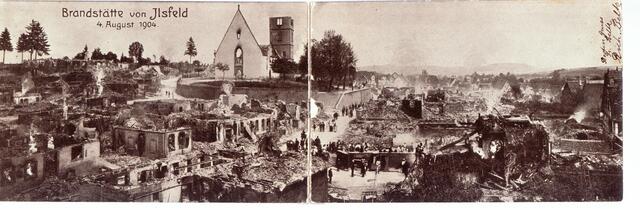 Bild vom Ilsfelder Brand 1904