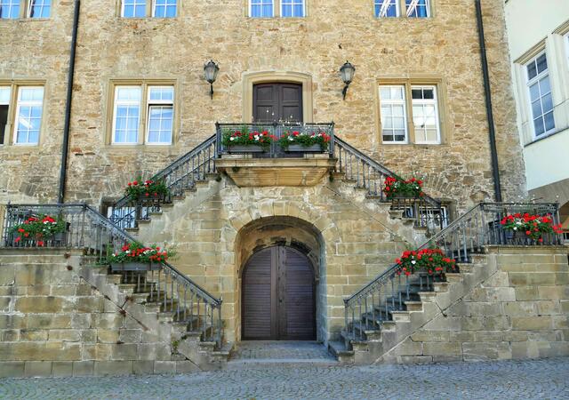 Treppe in Schlosshof