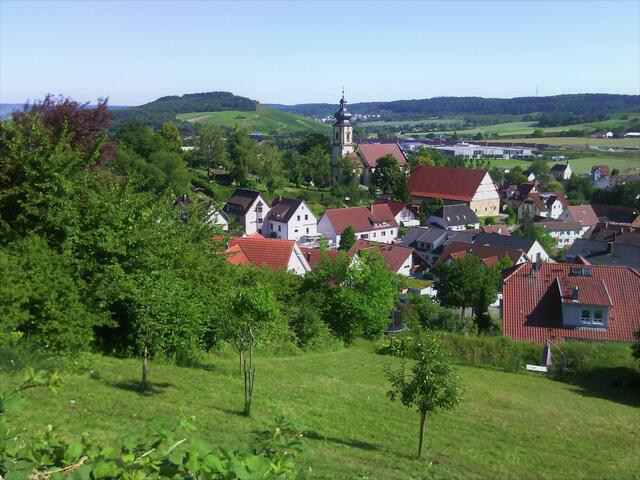 Blick auf Binswangen mit St. Michael 23.06.2020