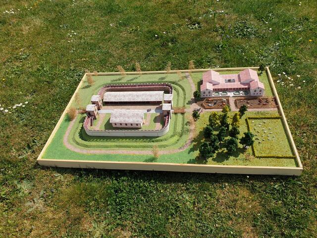 Kleinkastell mit Villa Rustica. In Gleichen werden 2 Kleinkastelle vermutet.