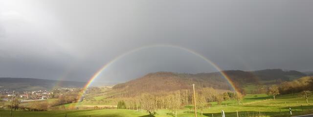 Doppelter Regenbogen vom Untersteinbacher- ins Schuppacher Tal