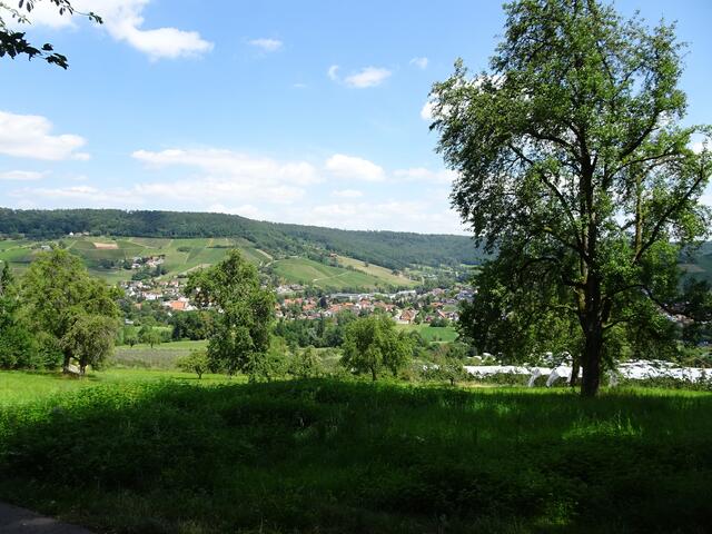 Untersteinbach, eingebettet in Obstanlagen und Weinberge